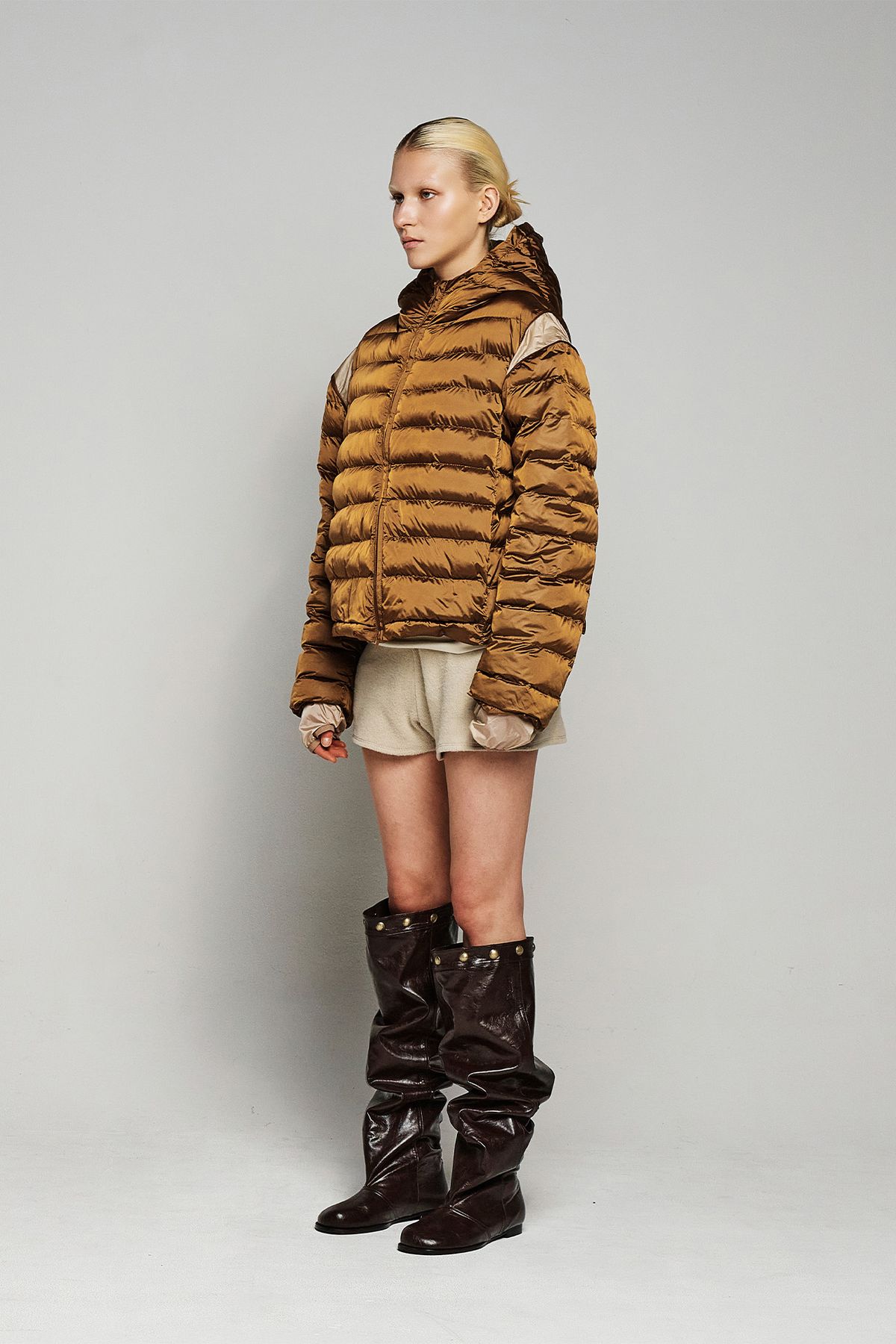 다이닛 POINT WELLON HOODED JACKET 다크 브라운 KDWCL5WC19A 하나로 비율 천재 된 10일간의 기록 · 상품 이미지 2